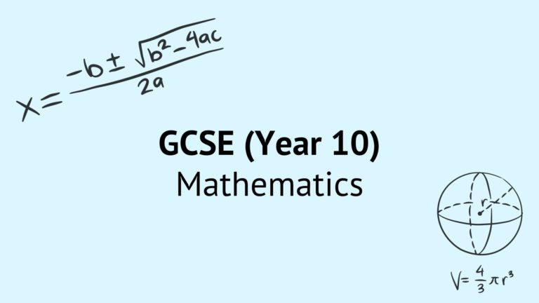 GCSE Maths (School Yr. 10) – Free course